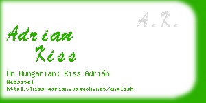 adrian kiss business card